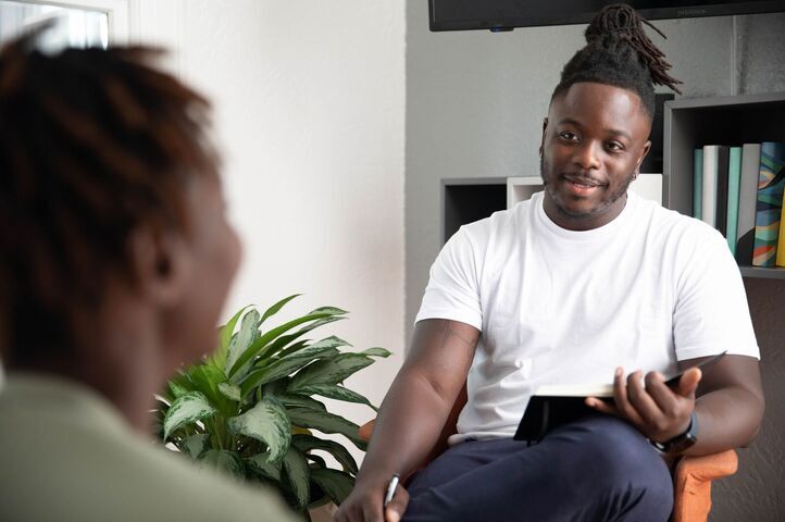 Two students talking